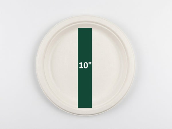 10 inch round bagasse plates made from sugarcane fibre