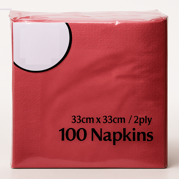 DID Red Napkins x 100pc