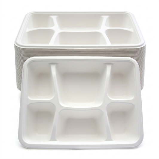 6-compartment plates