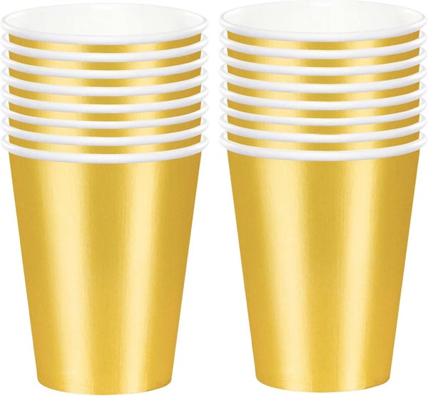 Gold foil 12oz paper cups