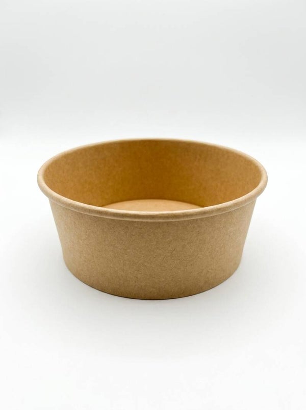 Kraft Paper Bowl 750ml, Hot & Cold (50 or 100 Pack)