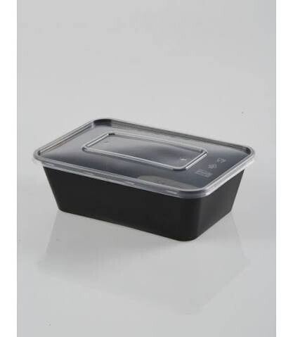 RC - Microwave Rectangle Container with Lid (Black base)