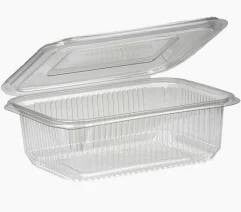 1000CC Clear Hinged Plastic Containers HD