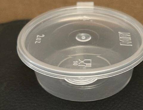 2oz Clear Hinged Sauce Pots