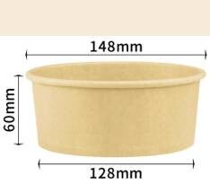 Hot & Cold Food Kraft Paper Round Bowl 750ml