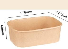 Hot & Cold Kraft Rectangular Salad Bowl 750cc