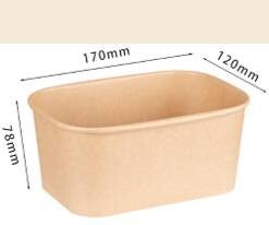 Hot & Cold Kraft Rectangular Salad Bowl 1000cc