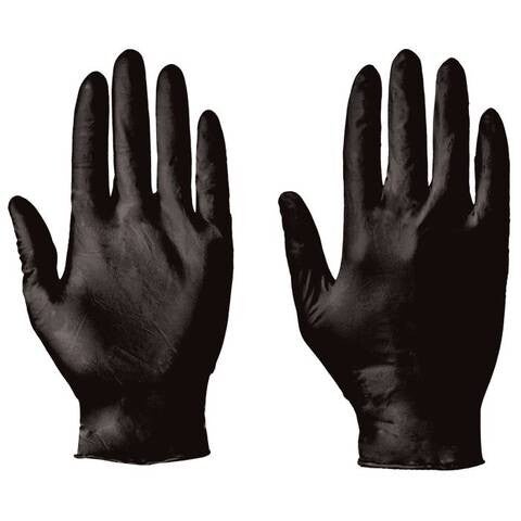 Black Nitrile Medical P/F Gloves (Medium)