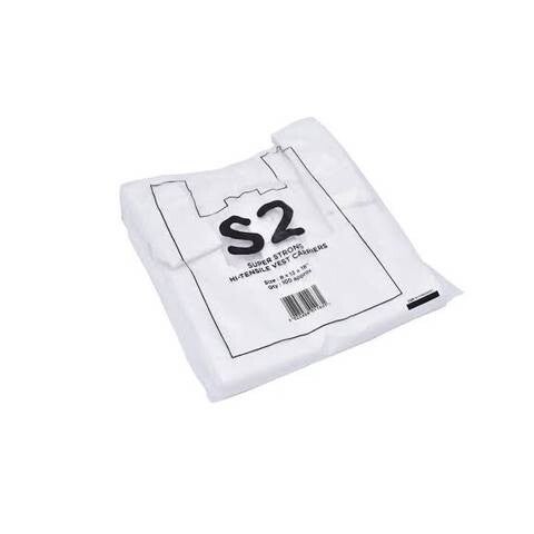 White Vest Carrier Bags 8"x13"x18" (S2)