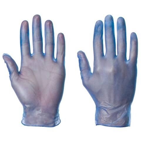 Vinyl Blue Gloves P/F (Large)