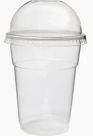 12oz Smoothie Cup & Dome Cross Hole Lid (All in One Box)