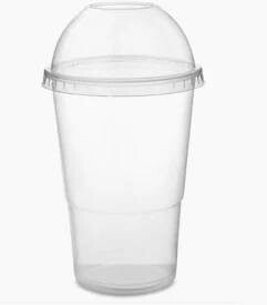16oz Smoothie Cup & Dome Cross Hole Lid (All in One Box)