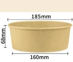 Hot & Cold Food Kraft Paper Round Bowl 1300ml