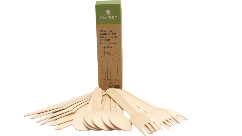 18pc Mix Wooden Cutlery