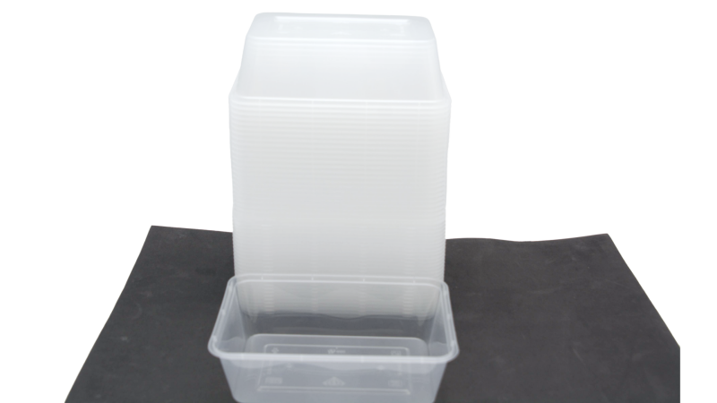 Rectangle clear plastic container 650ml