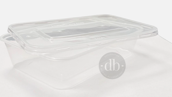 Rectangle Clear Plastic Container 500ml