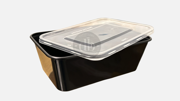 Rectangle Black Base Plastic Container