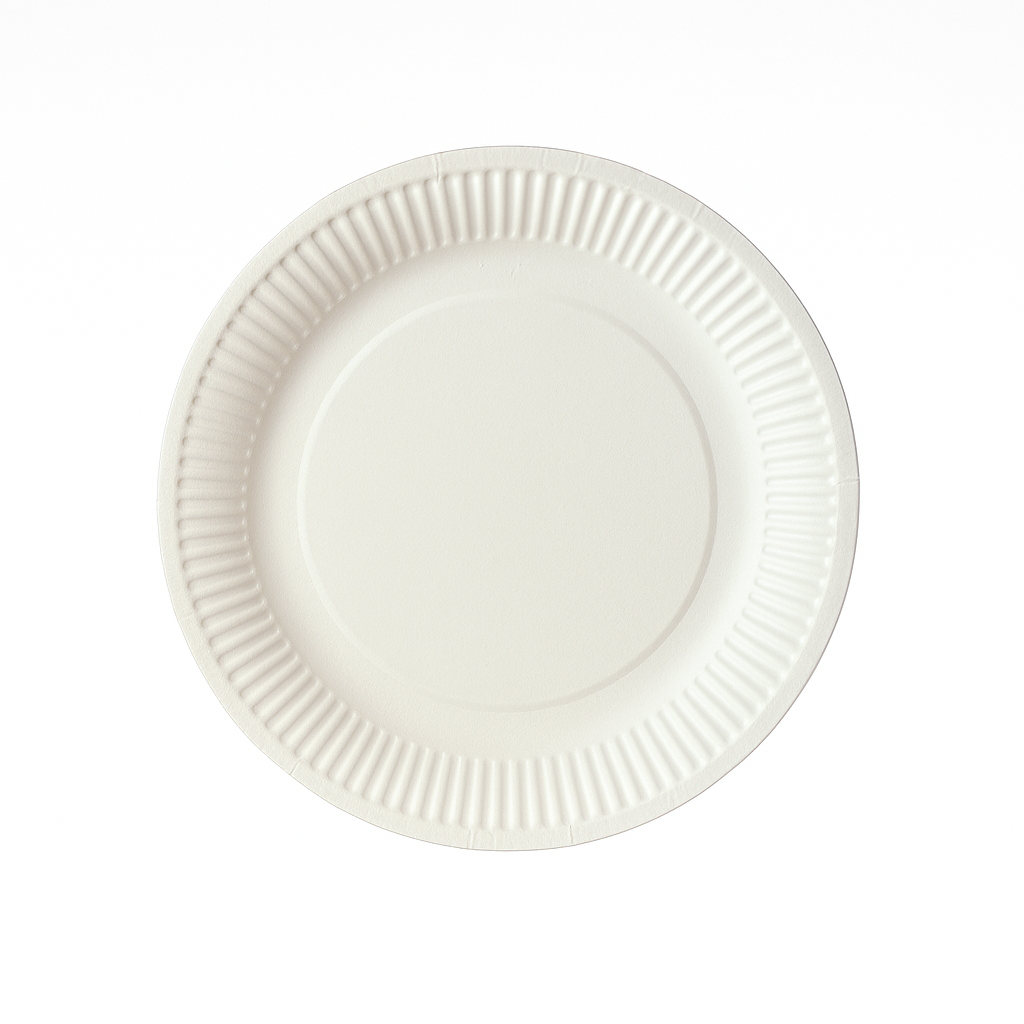 Paper Round Plates White