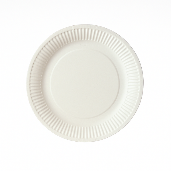 Paper Round Plates White