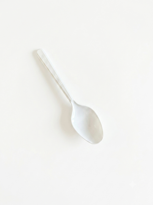 White Disposable Plastic Spoons, Heavy Duty Cutlery for Parties, Catering, Takeaway and Home Use