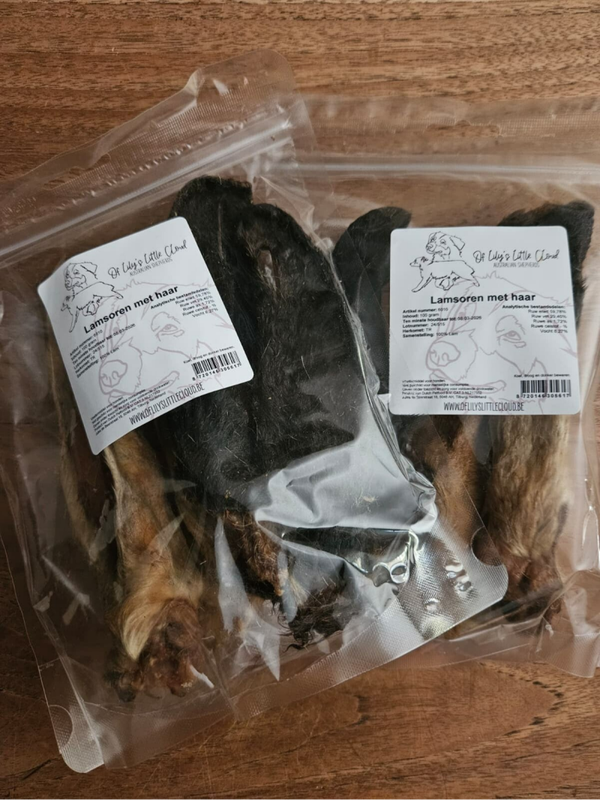 Lamsoor met Haar, natuurlijke kauwsnack voor de bewuste hond, 100gr