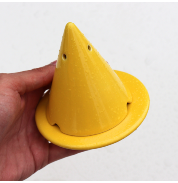 Lampe Merlin Moutarde / Diffuseur d'encens en Poudre de Cade naturelle