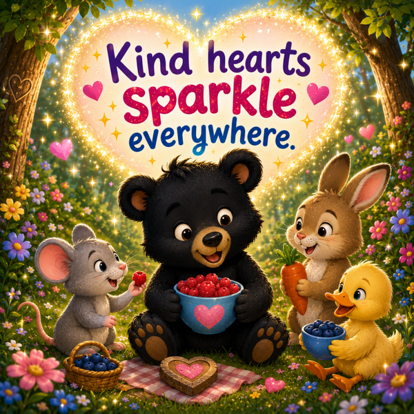Baby Bear Learns to Share Art digital PNG file
