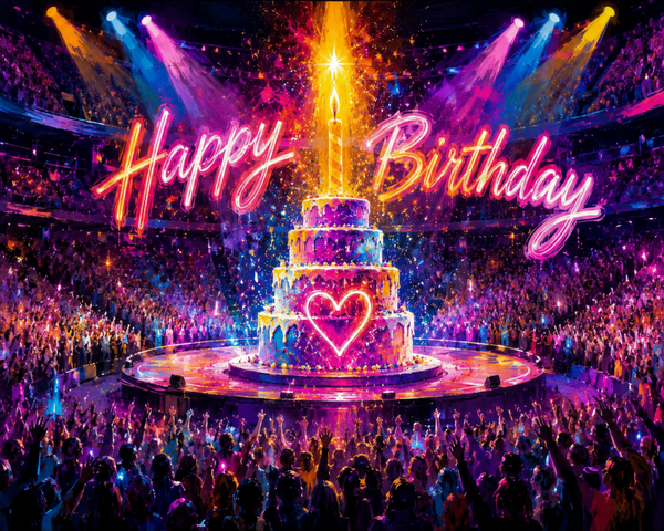 "Happy Birthday Young Adults" art PNG file plus song & music MP3 file