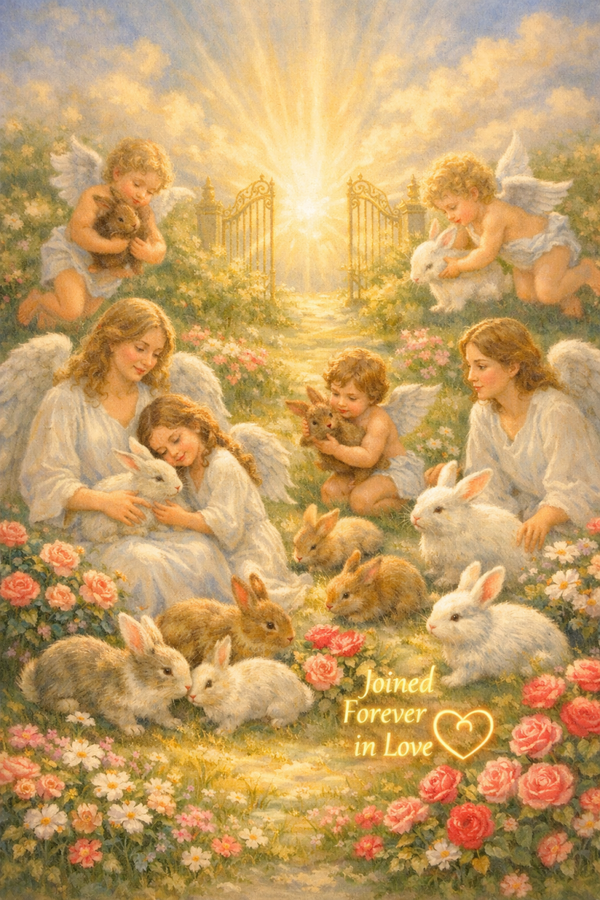 Celebration of Life Rabbits Art digital PNG file