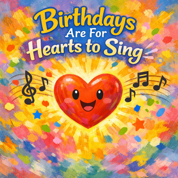 "Happy Birthday Five to Seven Years" art PNG file plus song & music MP3 file