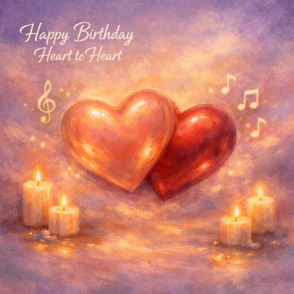 "Happy Birthday Romantic Male Singer" art PNG file plus song & music MP3 file