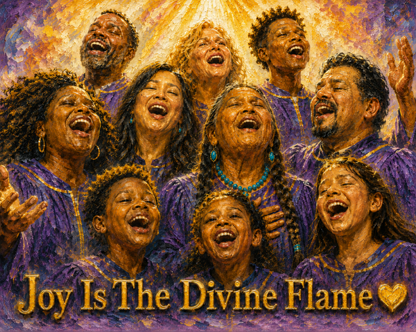 "Joy Is the Divine Flame" art PNG file plus song & music MP3 file