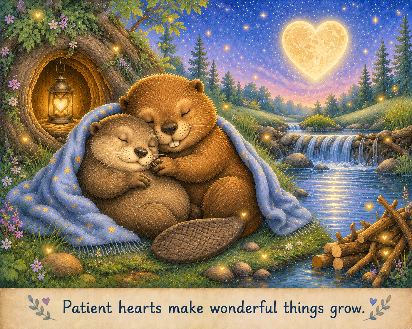 Little Otter, Little Beaver Art digital PNG file