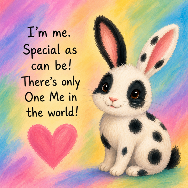 Spotty Bunny Art digital PNG file