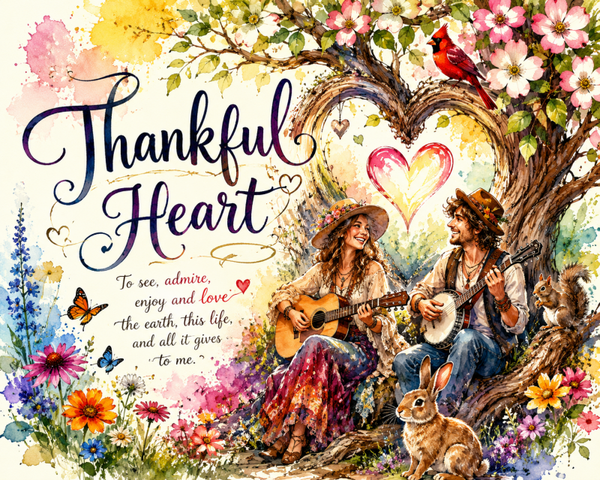 Thankful Heart Art digital PNG file