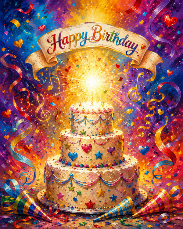 "Happy Birthday Universal" PNG art file plus song & music MP3 file