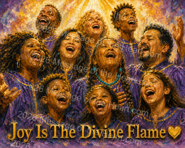 "Joy Is the Divine Flame" art PNG file plus song & music MP3 file