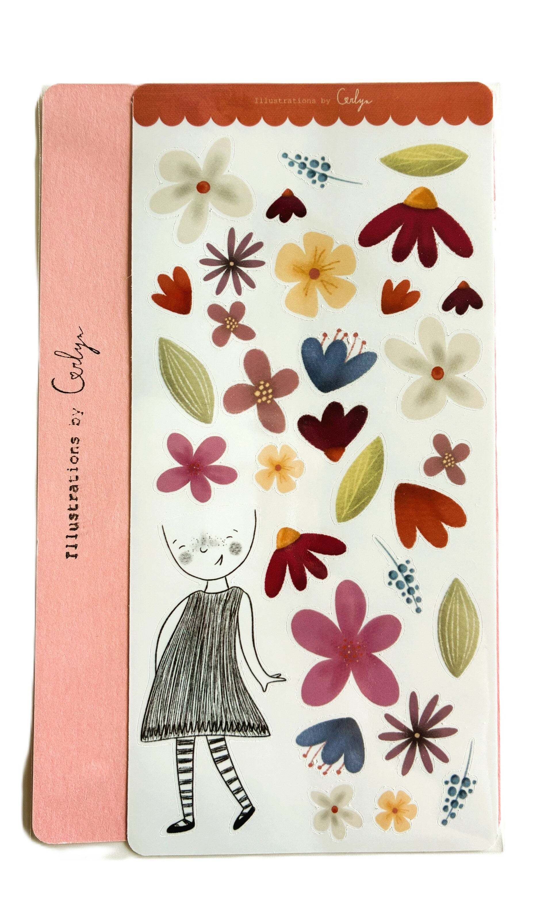 Bloemenmeisje stickers