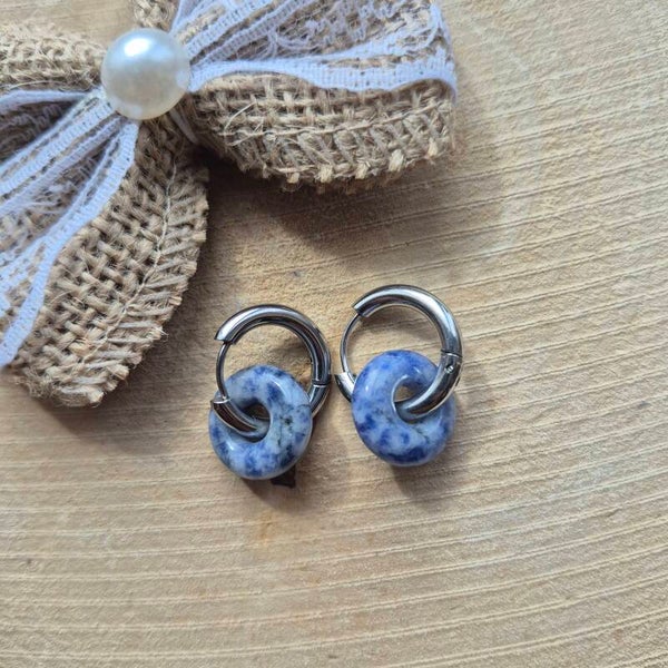 Boucle d'oreilles sodaliteo