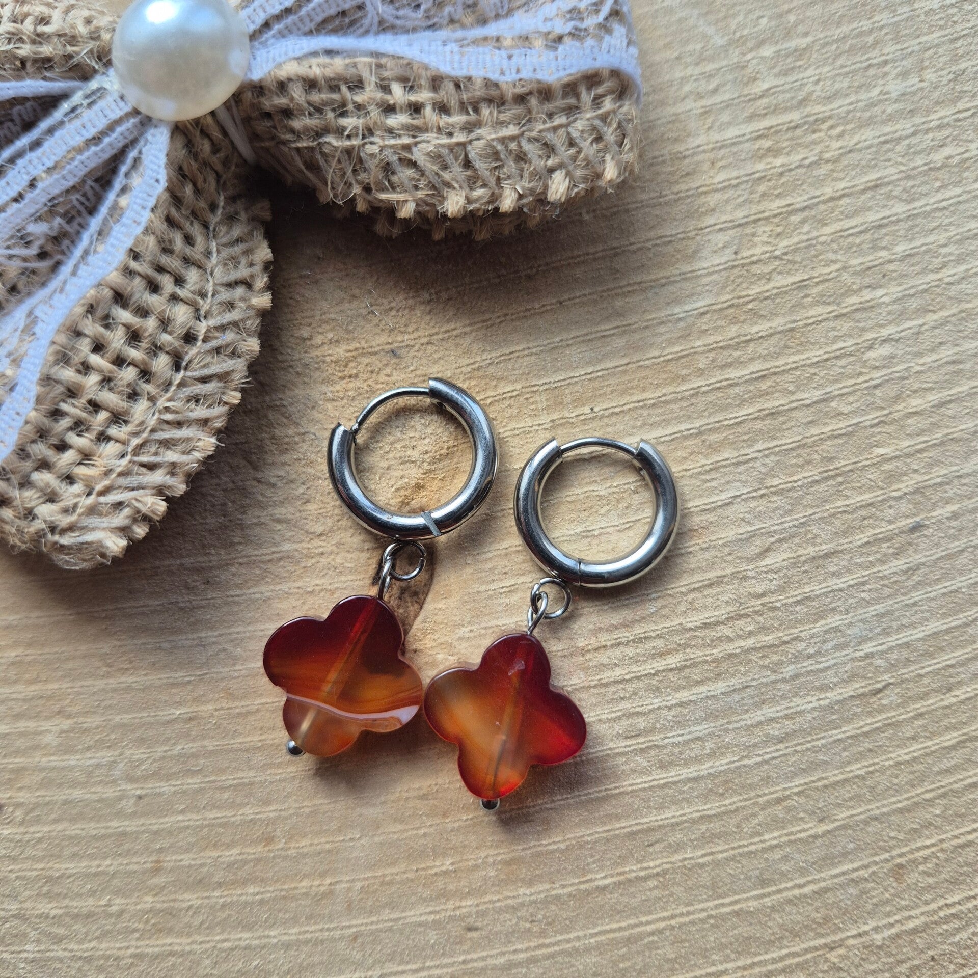 Boucle d'oreilles Cornaline