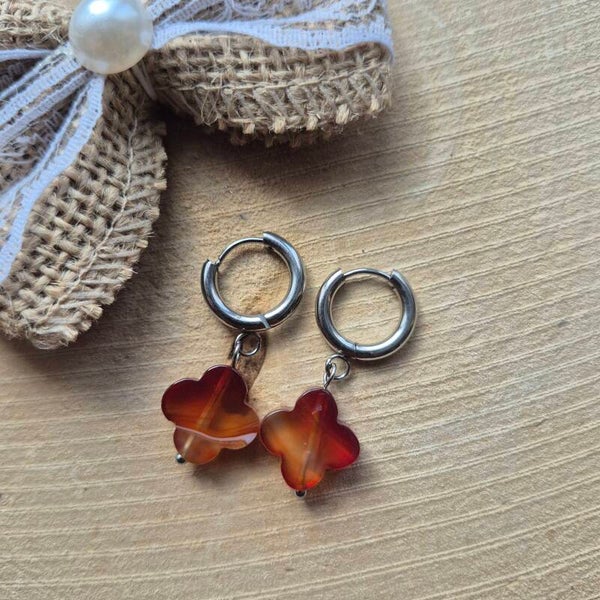 Boucle d'oreilles Cornaline