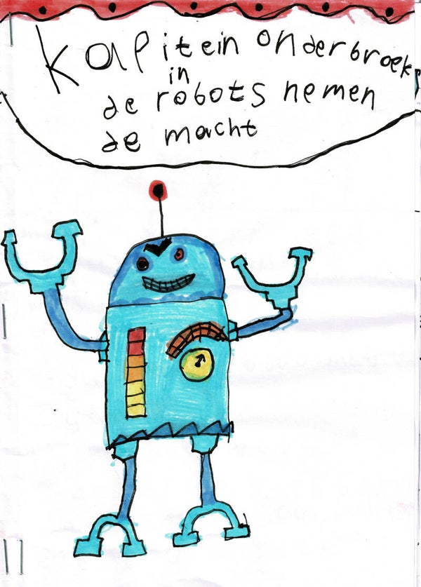 Kapitein onderbroek in de robots nemen de macht