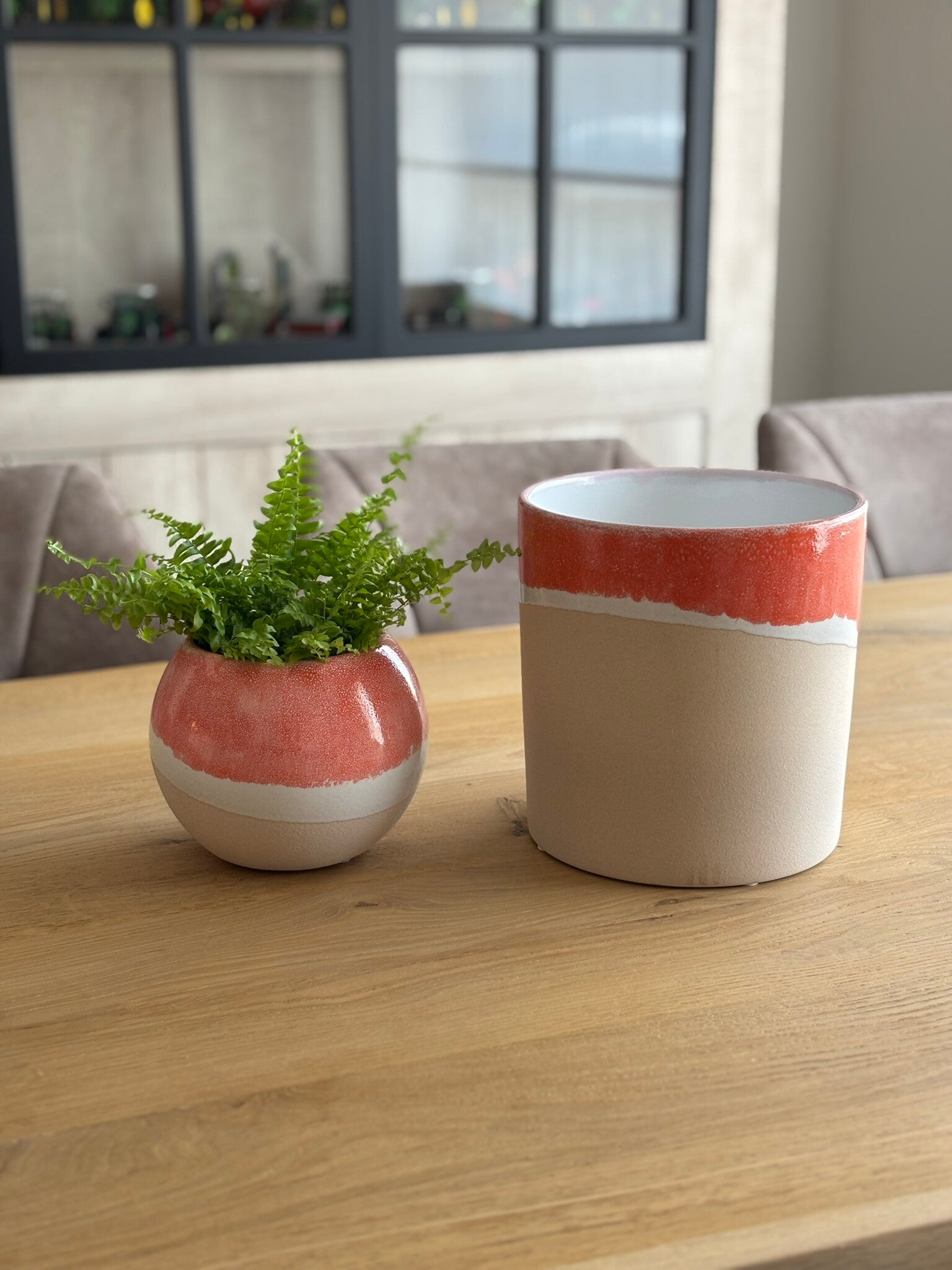 𝐏𝐑𝐎𝐌𝐎 Vaas klei oranje/naturel