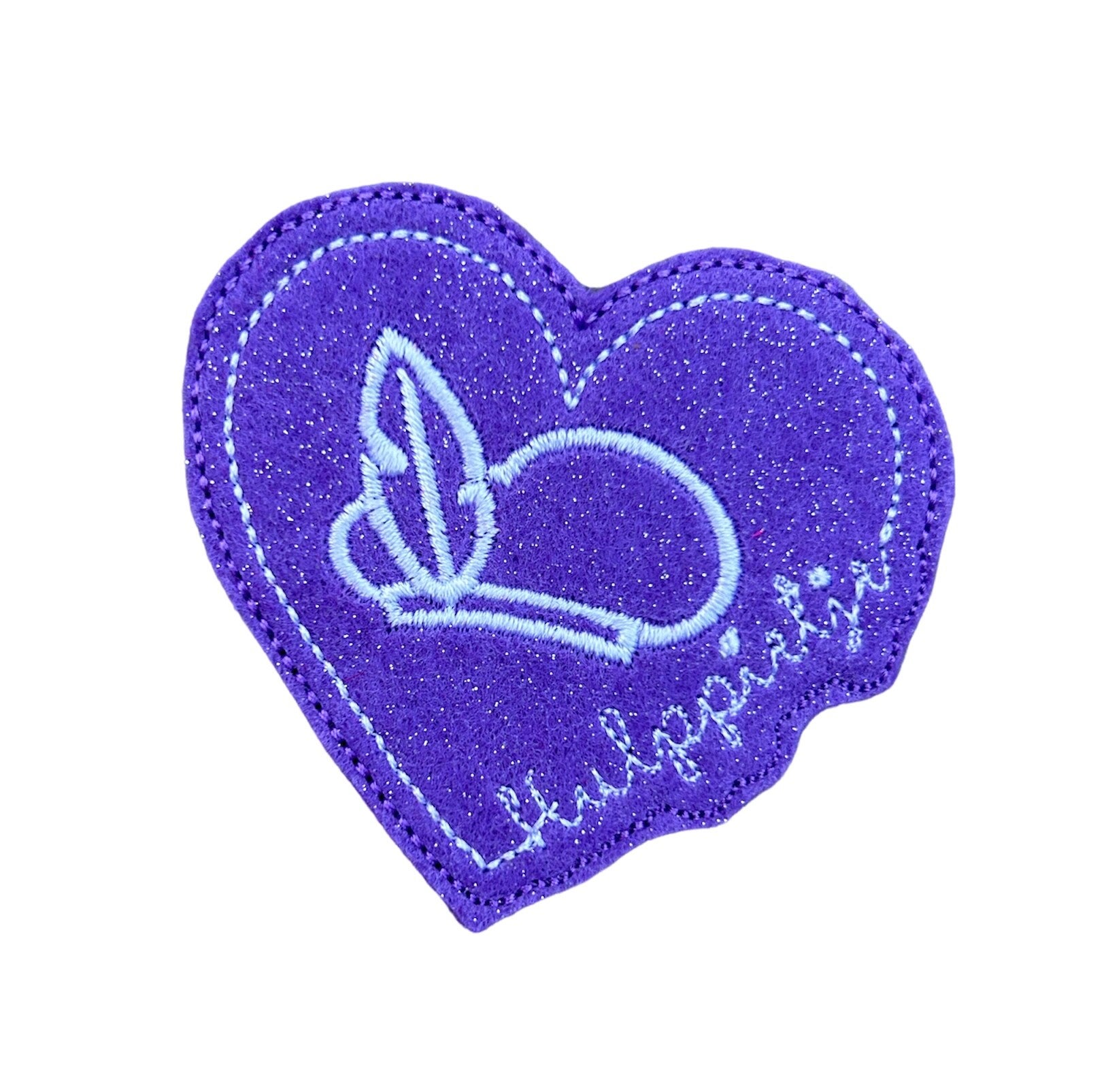 Patch Hulppietje paars - wit