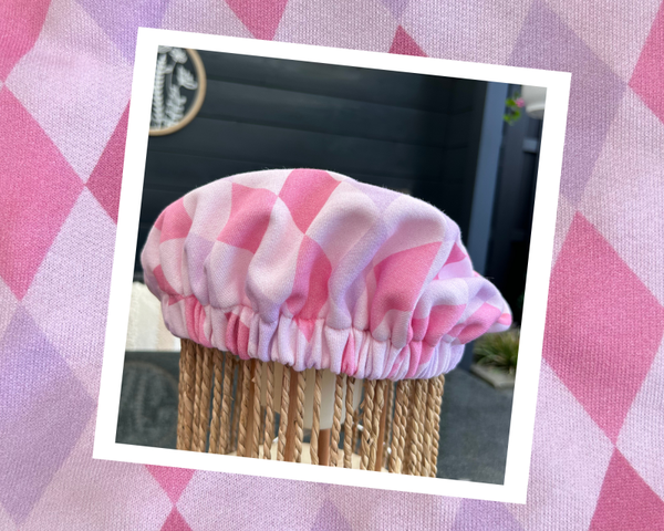 2025 - pietenmuts - French terry stof - pastilles roze