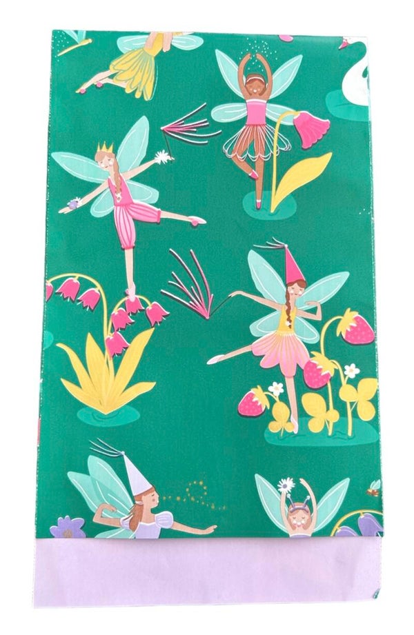 Papieren cadeau zakje 12 x 19 cm (maat S)“elfjes in het bos”  - 10 stuks