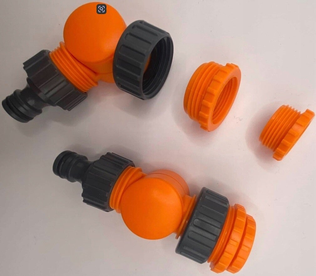 Redukcja Przyłącze z adapterem 1/2 3/4 1 cala pomarańcz- antracyt