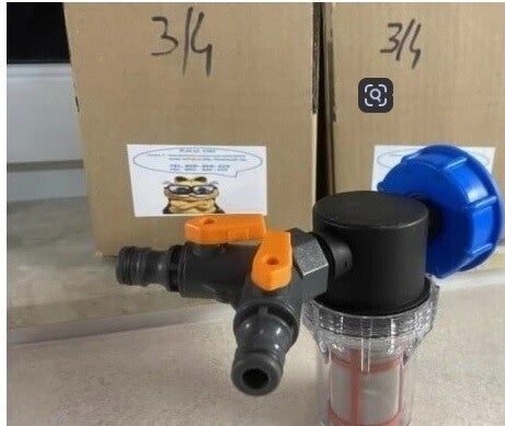 FILTR WODY DO KRANU MYJKI MAUZERA na PIACH GLONY z dwa wyjscia 3/4 cala