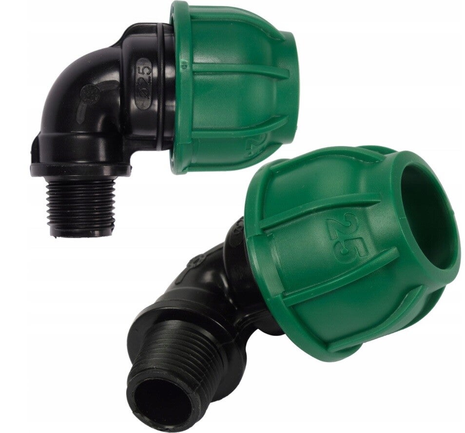 Kolanko Łącznik do rur pe 90° 25 X GZ 1/2