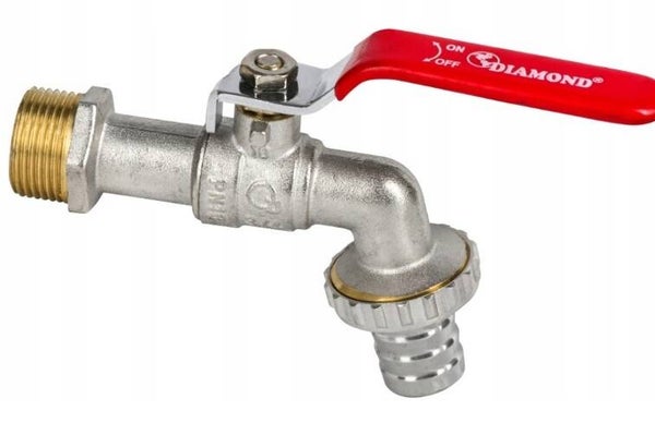 Zawór kulowy Diamond PL 1'' Cal KRAN Metalowy z dławikiem